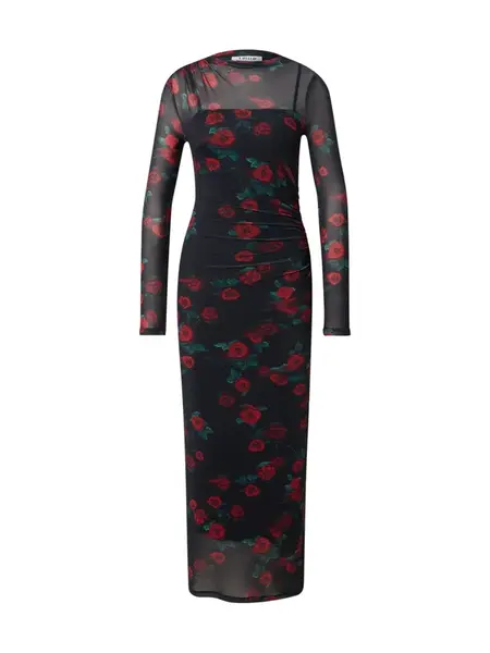 EDITED Šaty 'Colleen'  červená / čierna