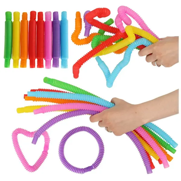 Montessori senzorické trubice (Pop Tubes) – 8 ks