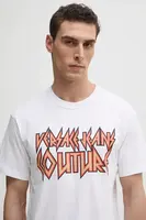 Bavlněné tričko Versace Jeans Couture bílá barva, s potiskem, 78GAHT03 CJ00T