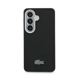 Zadní kryt Lacoste Petit Pique Metal Logo Magnetic pro Samsung Galaxy S26+, black