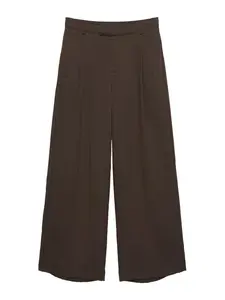 Pull&Bear Nohavice s pukmi  čokoládová