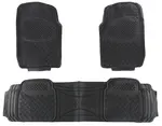 Autokoberce univerzální, gumové CAR MAT UNI SET 2, komplet, 3ks - SIXTOL