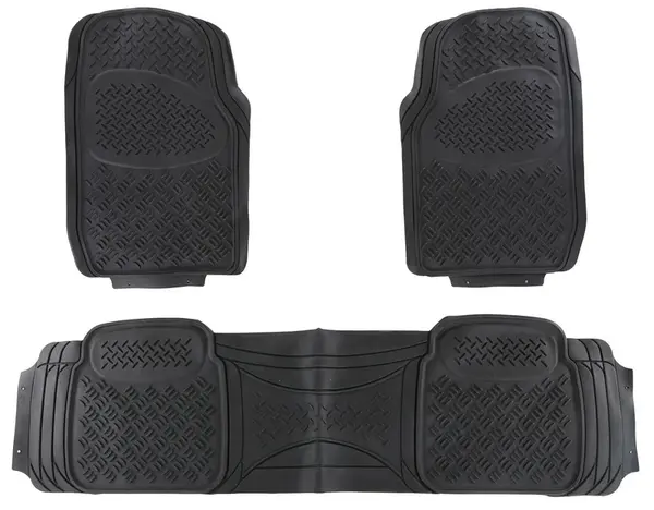 Autokoberce univerzální, gumové CAR MAT UNI SET 2, komplet, 3ks - SIXTOL