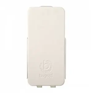 Bugatti Ultra Thin Flip Kožené Pouzdro White pro iPhone 5