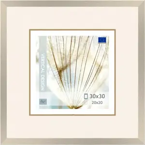 Dřevěný rám Quadro stříbrný – 30x30cm