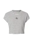 Calvin Klein Jeans Tričko  čierna / biela