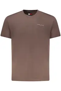 Hnedé pánske tričko s krátkym rukávom