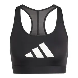 ADIDAS PERFORMANCE Športová podprsenka 'POWER REACT'  čierna / biela