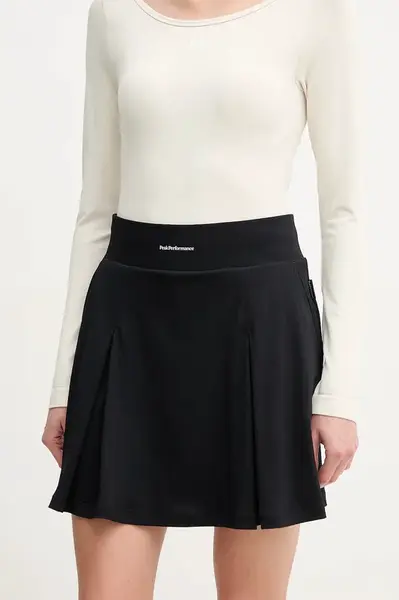 Sportovní sukně Peak Performance černá barva, mini, G80206