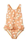 Jednodílné dětské plavky Liewood Amara Printed Swimsuit oranžová barva, LW19983