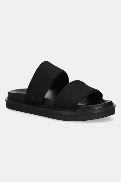 Pantofle Calvin Klein Jeans FLAT MOLDED DBL BAR SANDAL CV