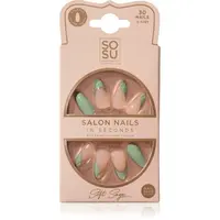 SOSU Cosmetics Salon Nails umělé nehty odstín Soft Sage 30 ks