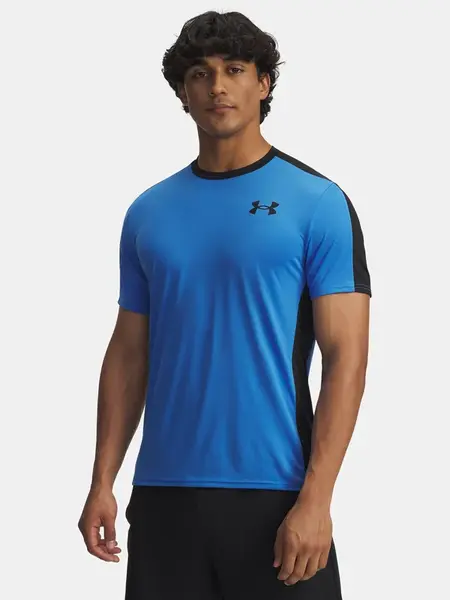 Pánské tričko Under Armour UA HG Wordmark SS-BLU - Pánské
