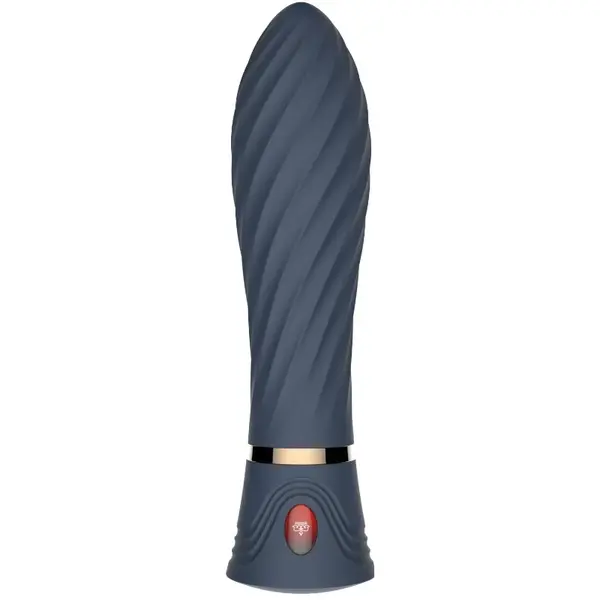 Vibrátor z dvojitého silikónu Blue Velvet (15 cm)