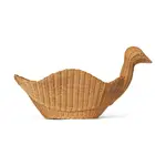 Úložný koš ferm LIVING Bird Braided béžová barva