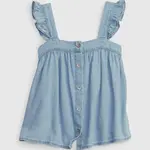 Modrý dievčenský rifľový top GAP