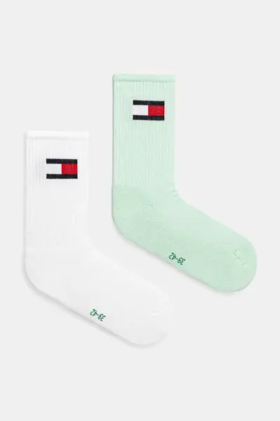 Dětské ponožky Tommy Hilfiger 2-pack tyrkysová barva, 701229940