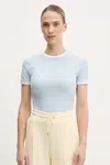 Tričko Guess MARIGOLD modrá barva, V5GP08 KCRN2