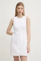 Džínové šaty Tommy Jeans bílá barva, mini, přiléhavé, DW0DW20420