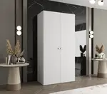 Šatní skříň Abi Parma 1 Rozměry: 100 cm, Pásky / úchyty: Kašmír, Barva korpusu + barva dveří: Bílá + Bílá