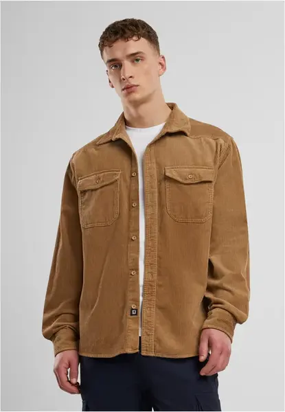 Corduroy Classic Long Sleeve Camel Shirt