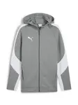 PUMA Športová mikina so zipsom  sivá / biela