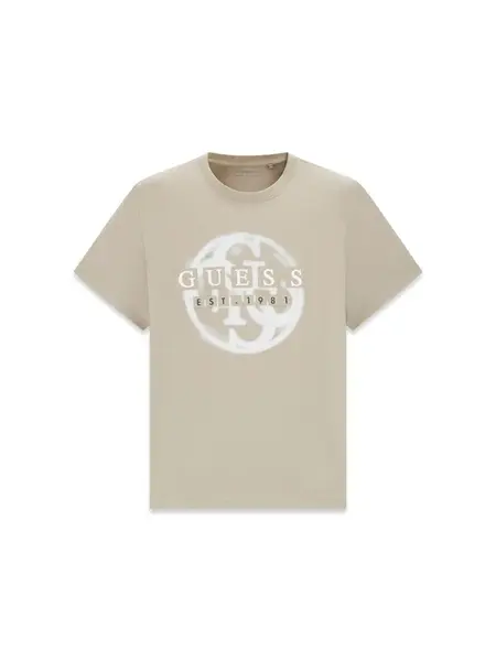 GUESS Tričko  kamenná / čierna / biela