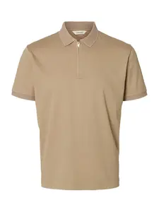 SELECTED Tričko 'SLHFAVE'  kapučíno
