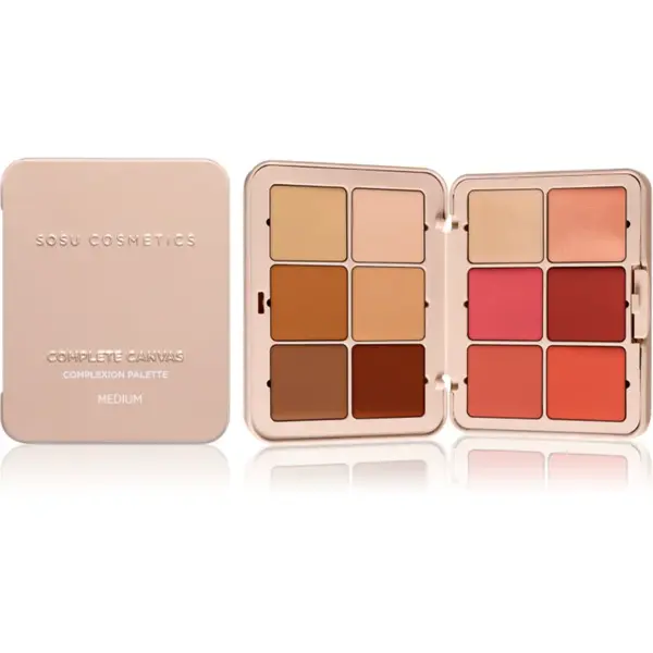 SOSU Cosmetics Complete Canvas Complexion Palette multifunkční paleta na obličej odstín Medium 26.4 g