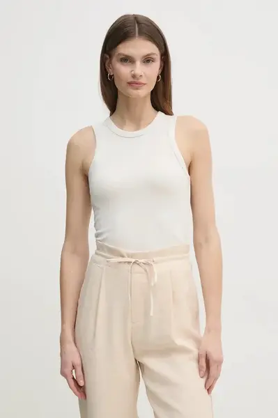 Top Calvin Klein Jeans dámský, béžová barva, J20J225315