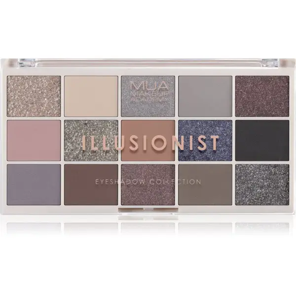 MUA Makeup Academy Eyeshadow Collection 15 Shade Palette paletka očních stínů odstín Illusionist 12 g