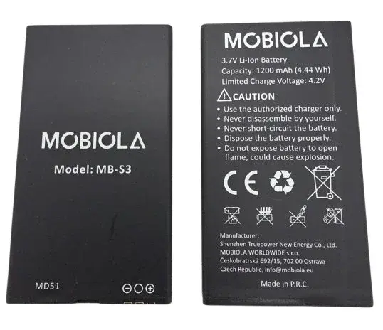 Baterie MB-S3 pro telefon MOBIOLA MB2400, Li-Ion, 1200 mAh