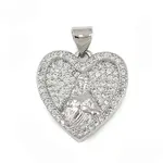 Brass Micro Pave Cubic Zirconia Pendants