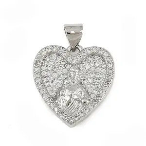 Brass Micro Pave Cubic Zirconia Pendants