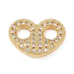 Brass Micro Pave Clear Cubic Zirconia Links Connector Charms