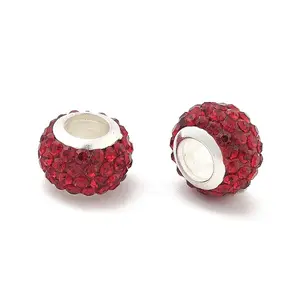 Rondelle Polymer Clay European Beads
