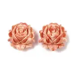 Synthetic Coral Dyed Carved Beads
