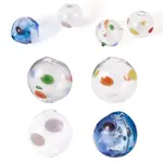 4Pcs 4 Colors Transparent Glass Beads