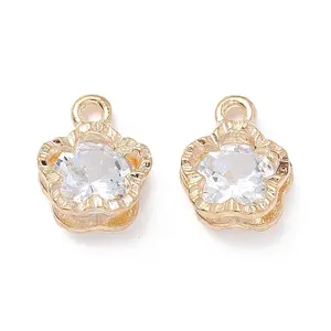 Alloy Clear Cubic Zirconia Charms