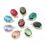 Brass and K9 Glass Pendants