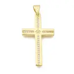 Brass Micro Pave Clear Cubic Zirconia Pendants