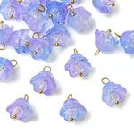 20Pcs Glass & Acrylic Flower Pendants