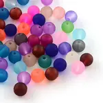 Transparent Frosted Glass Beads