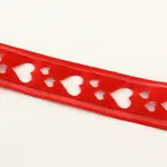 Heart Pattern Single Face Satin Ribbon