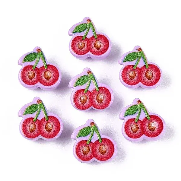 Printed Opaque Acrylic Beads