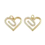 Brass Micro Pave Clear Cubic Zirconia Pendants