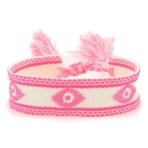 Polyester Braided Eye Pattern Cord Bracelet