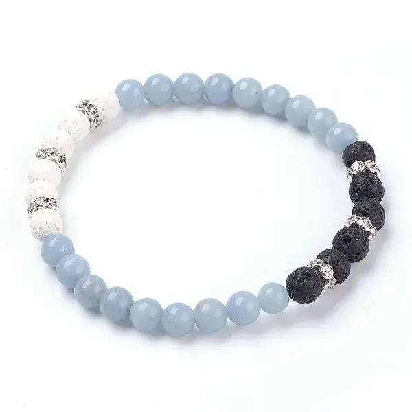 Natural Angelite Stretch Bracelets