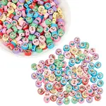 400Pcs Printed Handmade Polymer Clay Beads