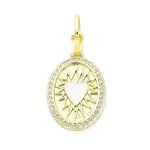 Brass Micro Pave Cubic Zirconia Enamel Pendants